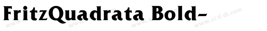 FritzQuadrata Bold字体转换